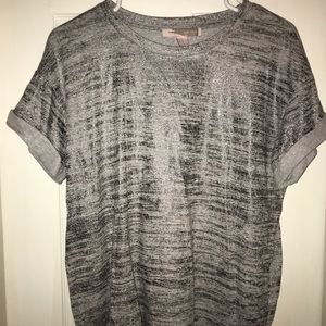 Silver and grey top